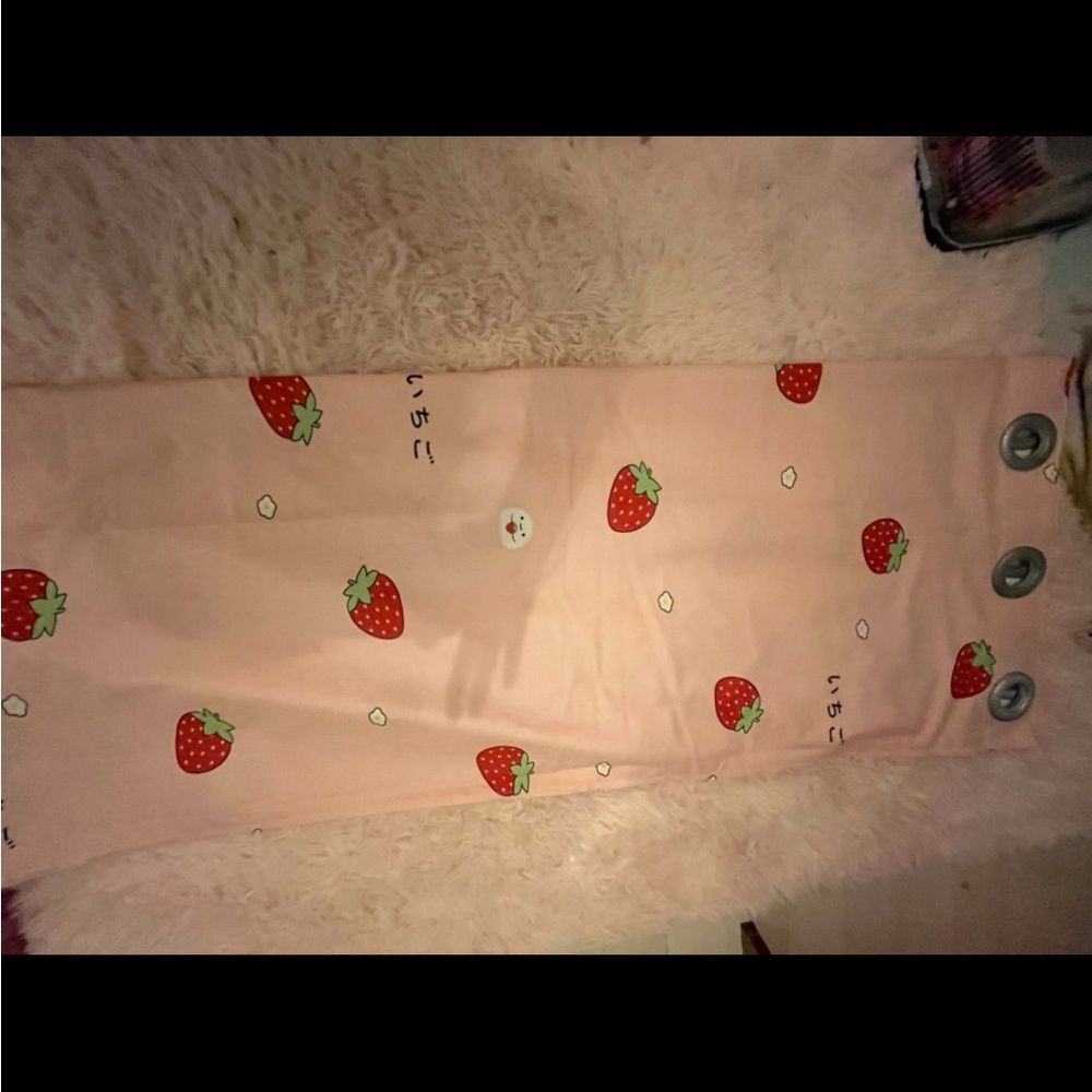 Strawberry Themed curtains, 4 panels.